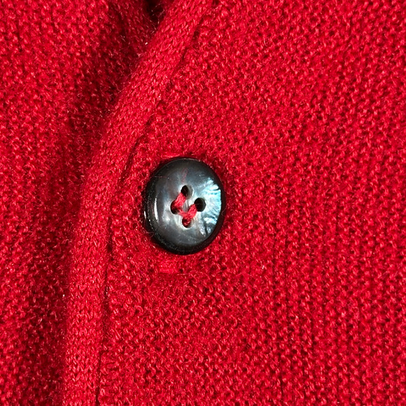 Vintage Robert Bruce Sweater Adult MEDIUM Red Cardigan Orlon Par 70 Golf 70s - Picture 5 of 8